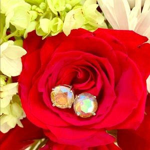 Kate Spade Large Clear Silver Gumdrops